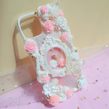 Custom Decoden Phone Case, Elegant Roses Phone Case, Baroque Aesthetic 3D Phone Case, Boho Phone Case for iPhone 12/13/14/15 Pro Max, Galaxy