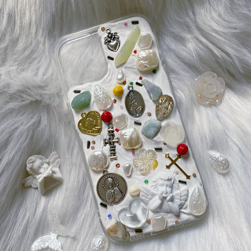 Decoden Phone Case, Mosaic Phone Case, Angel/Tarot/Star Coin 3D iPhone Case, Custom Phone Case for iPhone 13/14/15 Pro Max, OnePlus, Galaxy