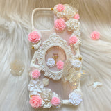 Custom Decoden Phone Case, Elegant Roses Phone Case, Baroque Aesthetic 3D Phone Case, Boho Phone Case for iPhone 12/13/14/15 Pro Max, Galaxy