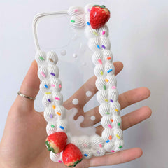 Custom Decoden Phone Case Strawberry & Sprinkles