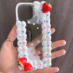 Custom Decoden Phone Case Strawberry & Sprinkles
