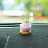 Crochet Eggplant Doll Car Dashboard Decor, Smiley Chunky Eggplant Car Accessory, Cute Car Accessories Interior, Anime Car Accessories