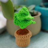 Crochet Plant Car Accessories, Mini Pine Tree Car Dashboard Decor, Boho Interior Car Accessory for Women, Office Desk Decor, Christmas Gift