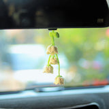 Car Mirror Hanging Accessories, Crochet Lily of the Valley Car Rear Mirror Accessory, Boho Car Decor Interior, Crochet Car Hanging Decor