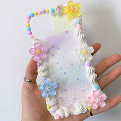 Custom Decoden Phone Case Rainbow Cherry Blossom