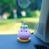 Crochet Eggplant Doll Car Dashboard Decor, Smiley Chunky Eggplant Car Accessory, Cute Car Accessories Interior, Anime Car Accessories