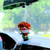 Crochet Clown Car Hanging Accessories, Car Rear View Mirror Accessory, Cute Interior Car Accessory, Goth Car Accessory, Halloween Gift