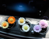 Crochet Daisy Car Vent Clip Air Freshener, Rainbow Daisy Flower Air Vent Clips, Cute Car Accessory Interior for Women, Boho Car Accessories