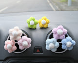 Crochet Flowers Car Vent Clip, Rainbow Daisy Car Air Freshener, Boho Car Accessory for Women, Cute Car Accessories Interior, Kwaii Car Decor