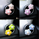 Crochet Flowers Car Vent Clip, Rainbow Daisy Car Air Freshener, Boho Car Accessory for Women, Cute Car Accessories Interior, Kwaii Car Decor