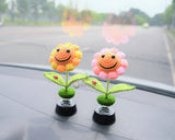 Crochet Sunflower Car Dashboard Decor, Smiley Sunflower Bobblehead Car Interior Accessories for Women, Boho Car Accessory, Car Air Freshener