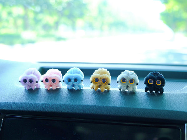 Chenille Mini Spiders Car Dashboard Decor, Rainbow Spiders Car Accessories, Anime Car Accessories, Cute Interior Car Accessories for Teens