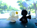 Crochet Ghost Doll Car Dashboard Decor, Cute Angel & Grim Reaper Car Dashboard Accessory, Spooky Interior Car Accessory, Halloween Gift