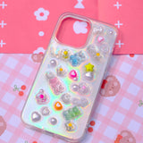 Bling Gummy Bear/Daisy 3D Phone Case, Resin Phone Case, Glitter iPhone Case, Cute Phone Case for iPhone 12/13/14/15 Pro Max, OnePlus, Galaxy