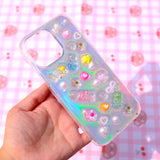 Bling Gummy Bear/Daisy 3D Phone Case, Resin Phone Case, Glitter iPhone Case, Cute Phone Case for iPhone 12/13/14/15 Pro Max, OnePlus, Galaxy