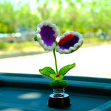 Crochet Cannibal Flower Car Accessory, Cute Bobblehead Plant Car Dashboard Decor, Anime Car Accessories Interior, Car Air Freshener