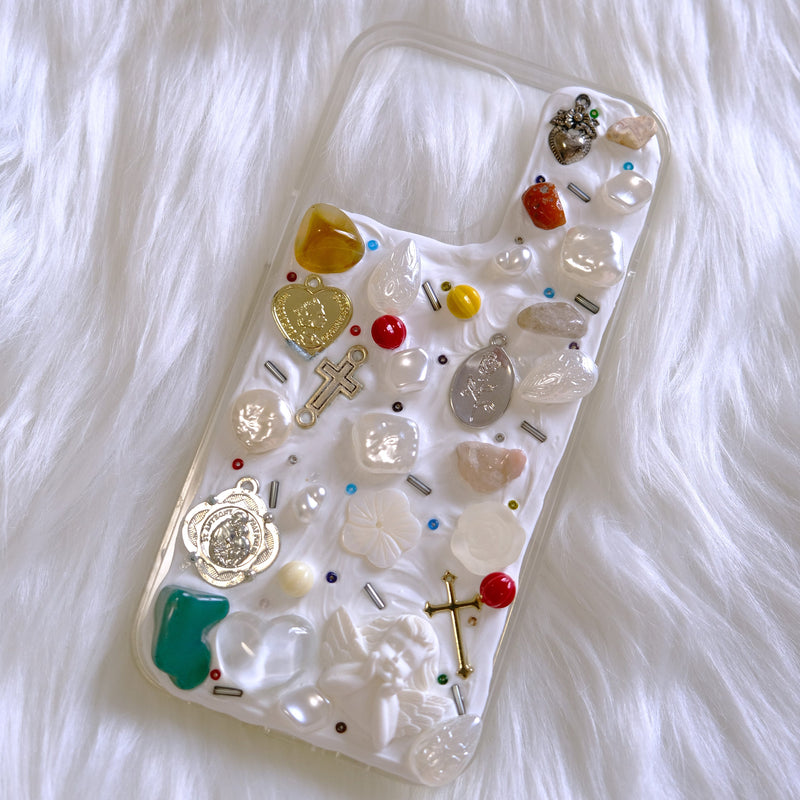 Decoden Phone Case, Mosaic Phone Case, Angel/Tarot/Star Coin 3D iPhone Case, Custom Phone Case for iPhone 13/14/15 Pro Max, OnePlus, Galaxy