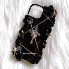 Custom Decoden Phone Case Cross & Chain