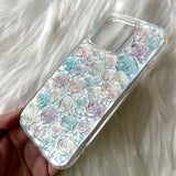 Bling Rose 3D Phone Case, Resin Phone Case, Glitter iPhone Case, Rose Phone Case for iPhone 12/13/14/15 Pro Max, OnePlus, Galaxy