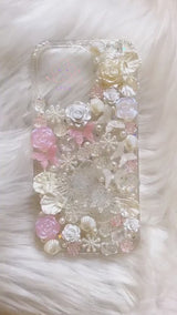 Decoden Phone Case, Butterfly Phone Case, Baroque Rose/Shell 3D iPhone Case, Crystal Phone Case for 12/13/14/15 Pro Max, Galaxy, Google