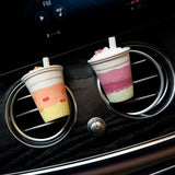 2Pcs Bubble Milk Tea Car Vent Clips