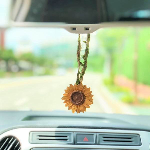 Car Mirror Hanging Accessories- Smiley Waffle Flower – GFSISARTY