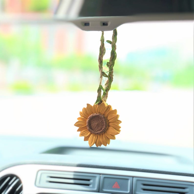 Sunflower Car Rear View Mirror Accessories