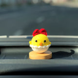 Crochet Car Dashboard Accessories- Baby Chick