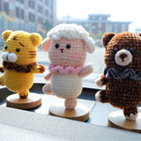 Crochet Car Dashboard Decor- Dancing Bear/Tiger/Sheep