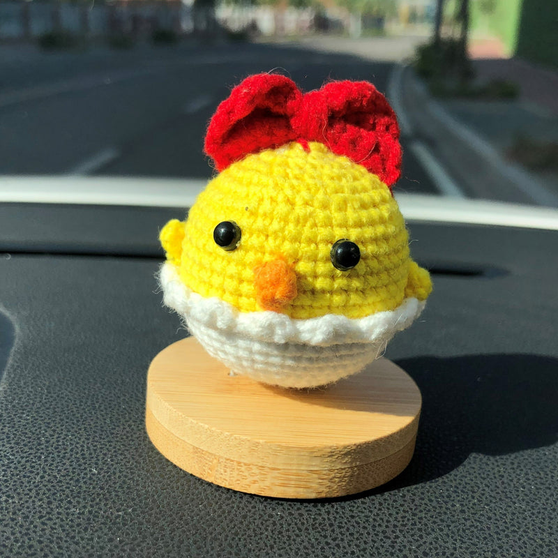 Crochet Car Dashboard Accessories- Baby Chick