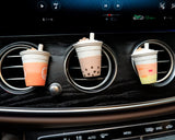 2Pcs Bubble Milk Tea Car Vent Clips