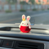 Crochet Car Dashboard Decor- Mr. Bear & Ms. Bunny