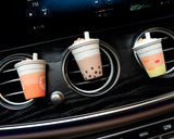 2Pcs Bubble Milk Tea Car Vent Clips