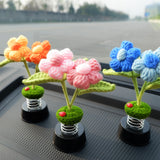 Crochet Car Dashboard Decor- Fluffy Flowers