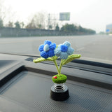 Crochet Car Dashboard Decor- Fluffy Flowers