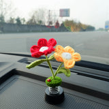 Crochet Car Dashboard Decor- Conjoined Little Flowers