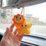 Crochet Car Hanging Accessories- Smiley Sun & Star