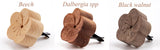 3Pcs Plum-blossom Wooden Vent Clips Air Freshener