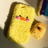 Crochet Yellow Duck Fluffy Phone Case