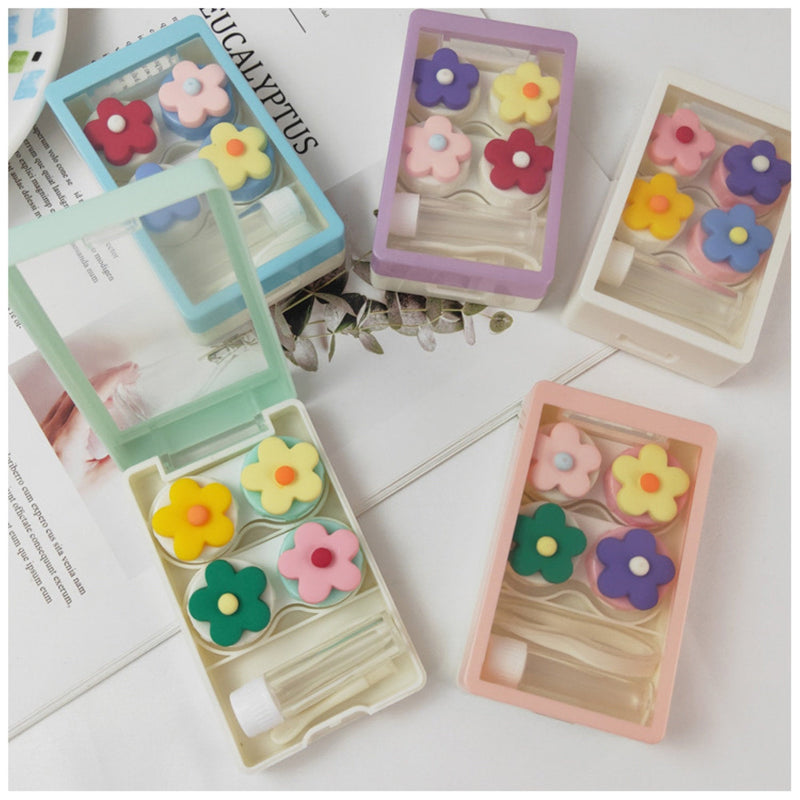 Pack of 2 Flowers Contact Lense Case