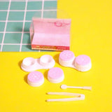 Custom Decoden Contact Lenses Case,  Kawaii Barbie Theme Contact Lens Container, Cute Whip Cream Cookie Contacts Case, Gift for Her