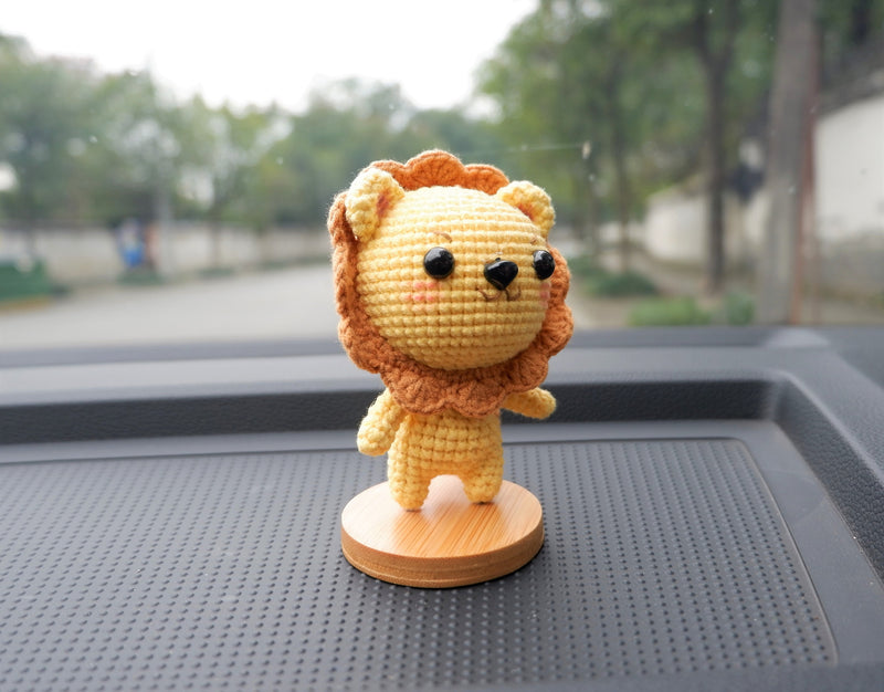 Crochet Car Dashboard Accessories- Little Lion