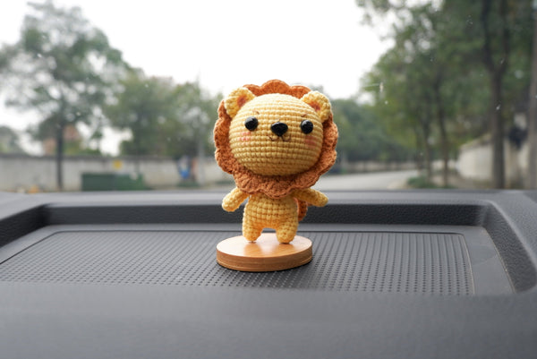 Crochet Car Dashboard Accessories- Little Lion