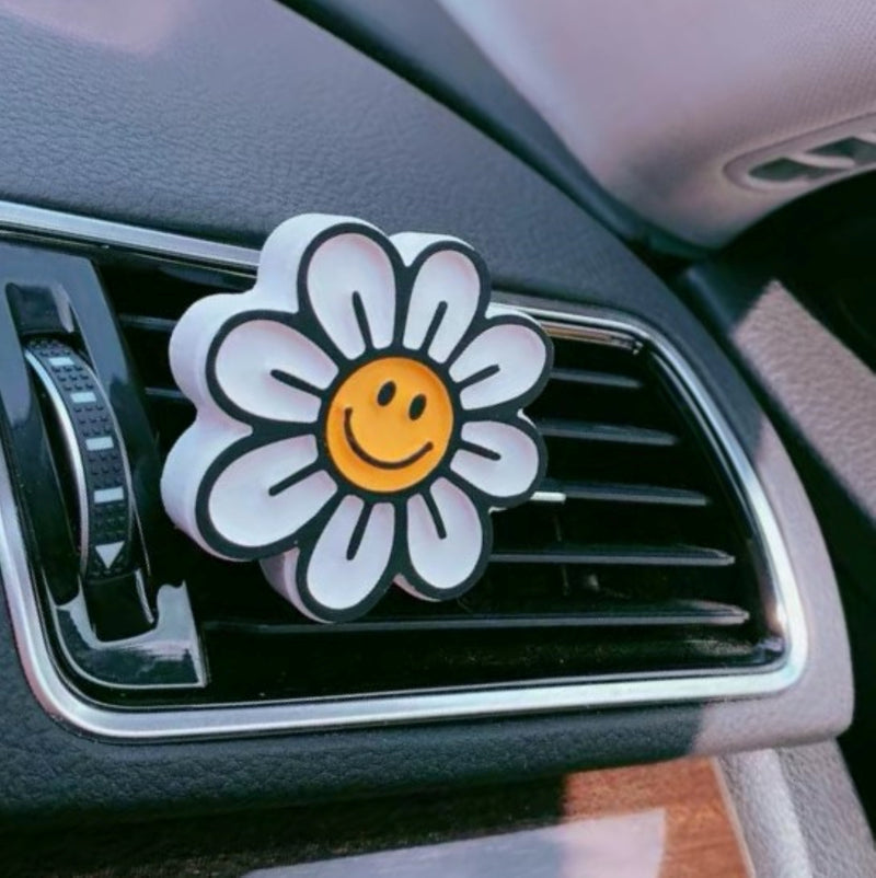 Car Vent Clips- Smiley Face & Daisy