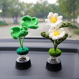 Crochet Car Dashboard Accessories- Daisy & Clover