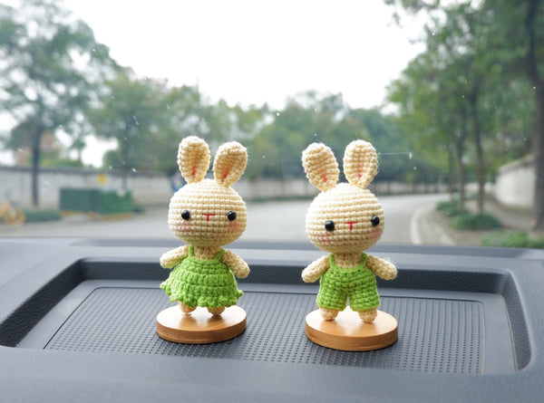 Crochet Car Dashboard Decor- Bunny Dolls