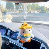 Crochet Car Mirror Hanging Accessory- Duck