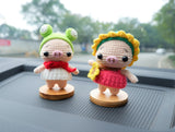 Crochet Car Dashboard Decor- Piggy