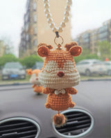 Crochet Car Mirror Hanging Accessory- Deer