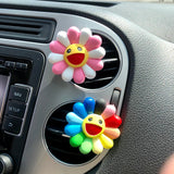 Smiley Sunflowers Car Vent Clip Air Freshener